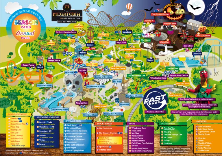 Oakwood Theme Park Map