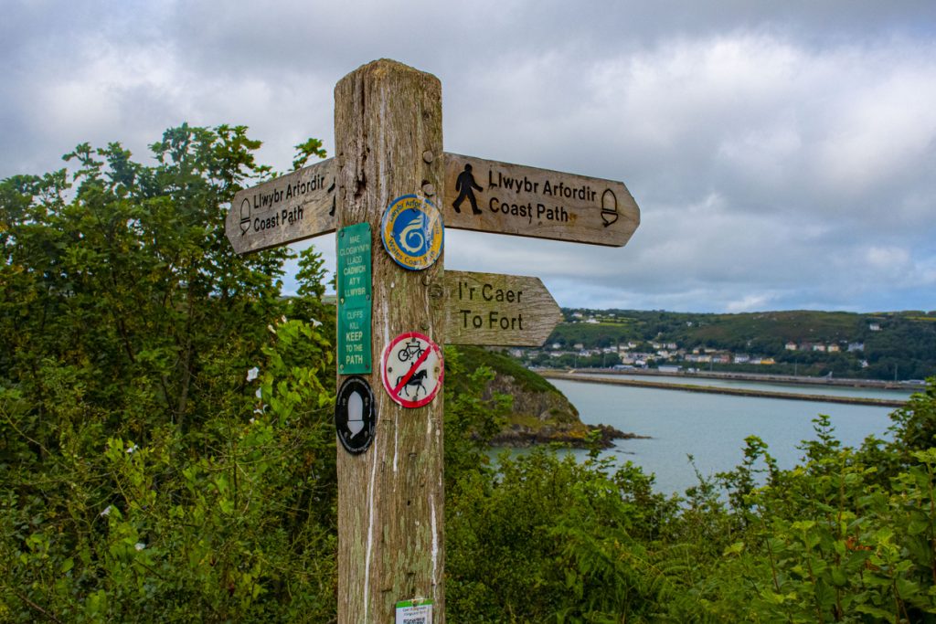 Pembrokeshire coastal path sign post